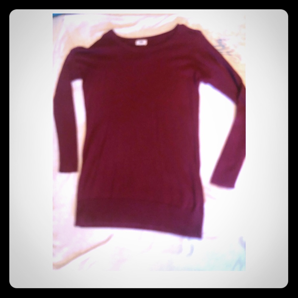Maroon sweater dress